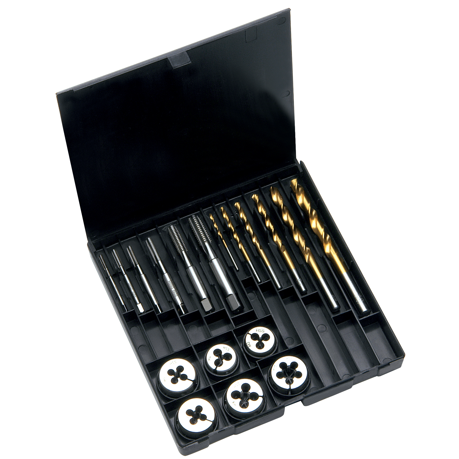 Volkel 18 Piece HSS Tap, Die & Drill Set M3 M10