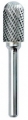 3) Carbide Burr 1/4 inch Shank Cylindrical Ball Nose